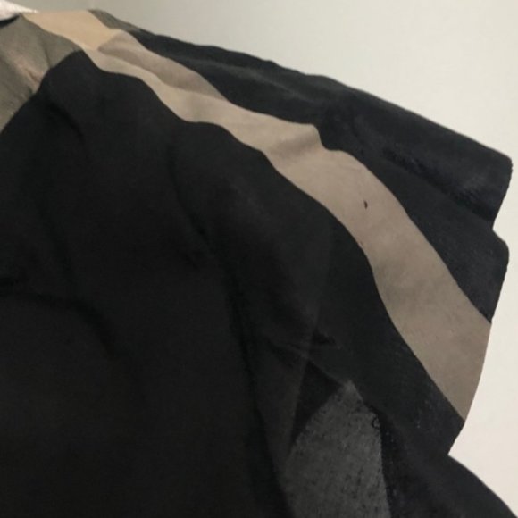 Vtg 40s 50s Striped Taffeta Dress - Picture 2 of 3